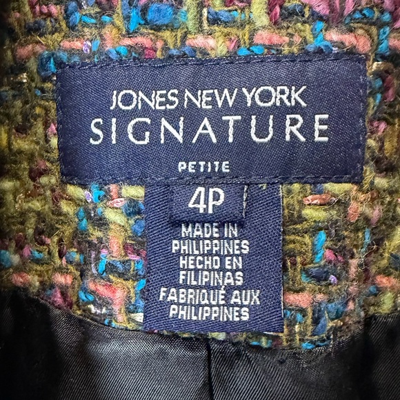 EUC Jones New York Signature Multicolor Tweed Jacket - Picture 3 of 5